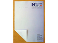 Briefbogen auf 80g Laser-Offset-Papier mit bedruckter Rückseite