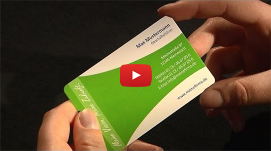Video: Visitenkarten ganz einfach online drucken – so geht´s
